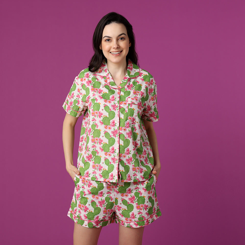 Cotton Pajama Short Set, Assorted Patterns & Sizes