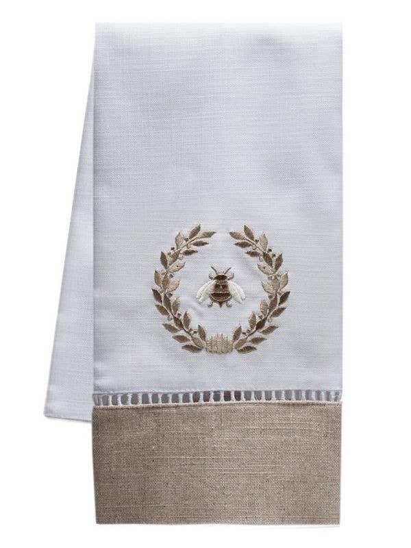 Guest Towel, Combo Linens - Napoleon Bee Wreath
