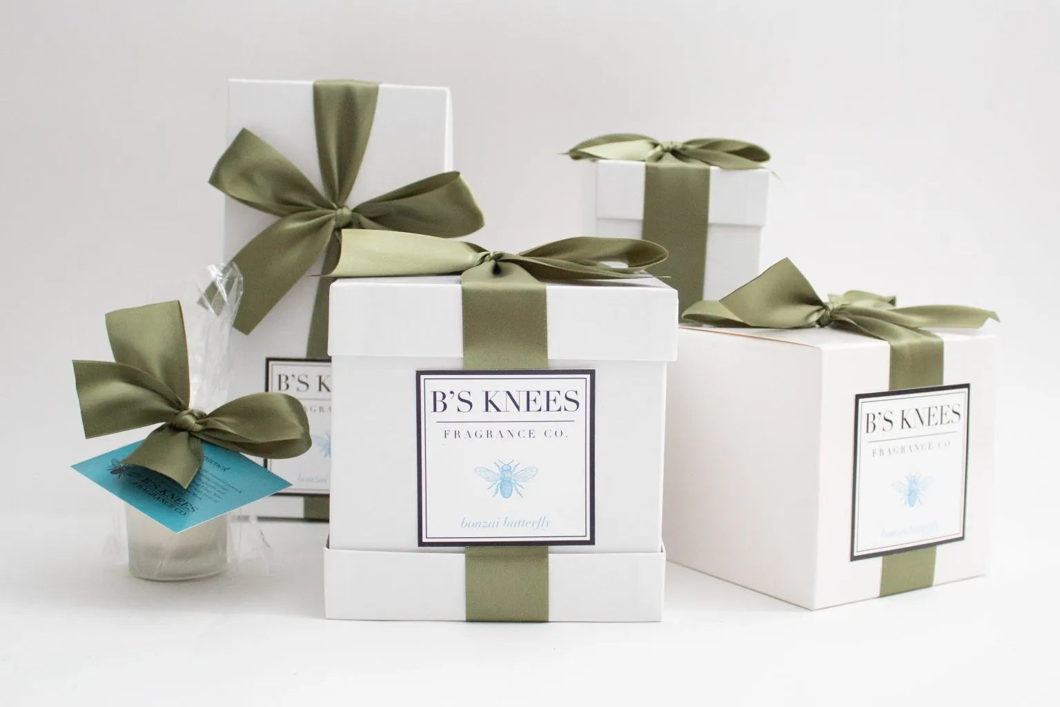 B's Knees Candles - 1 Wick/White Glass, Assorted Scents