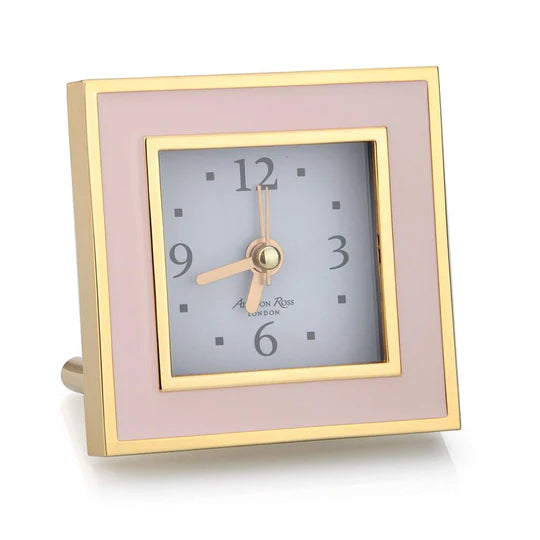Enamel Square Alarm Clock, Assorted Colors