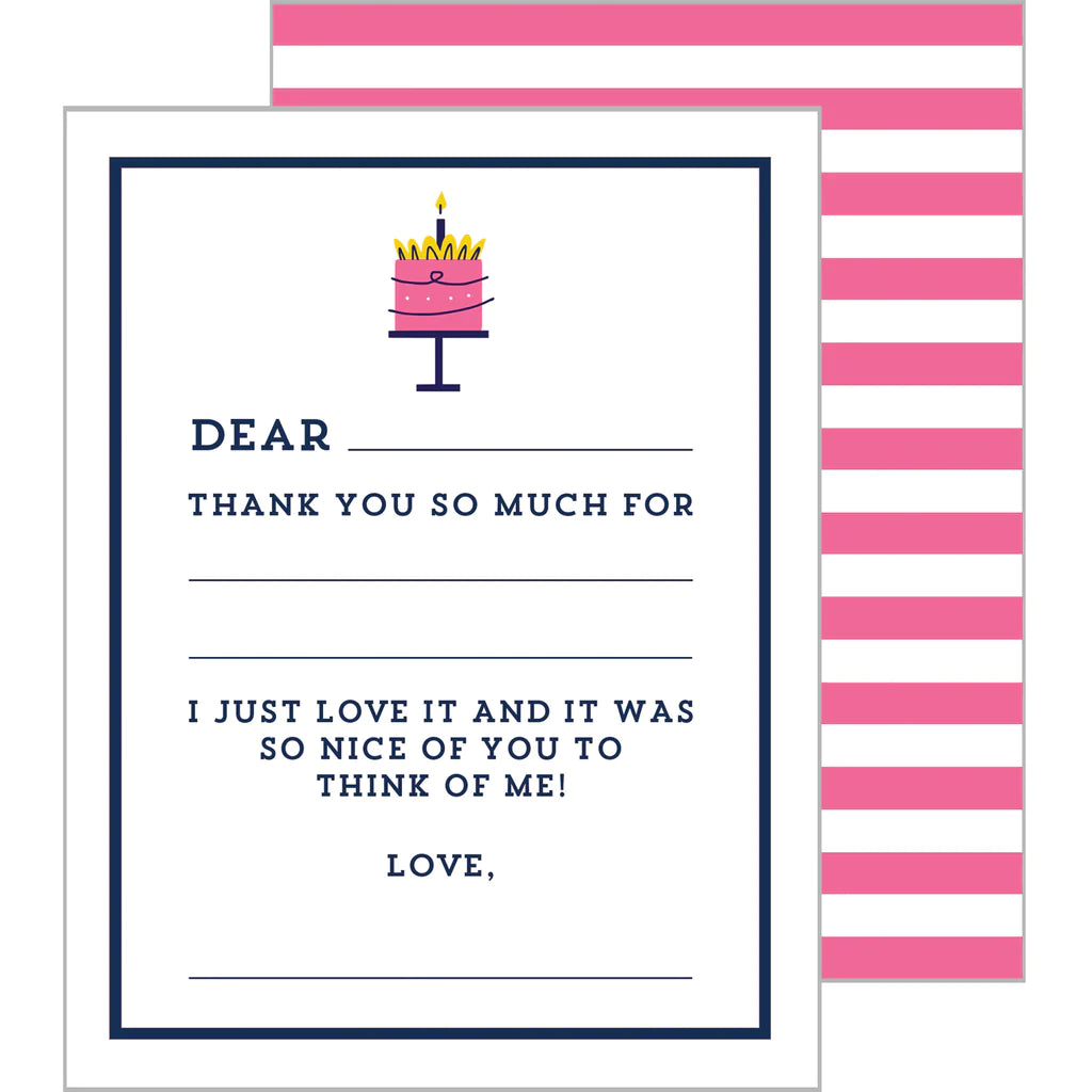 Fill in the Blank Flat Notecards - Birthday