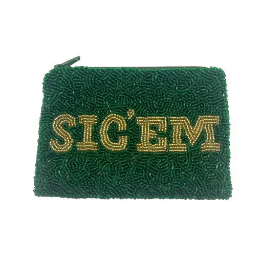 Collegiate Beaded Coin Pouch, Assorted Schools