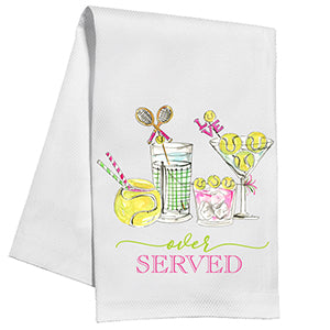 Over Served Tennis Cocktail Kitchen Towel