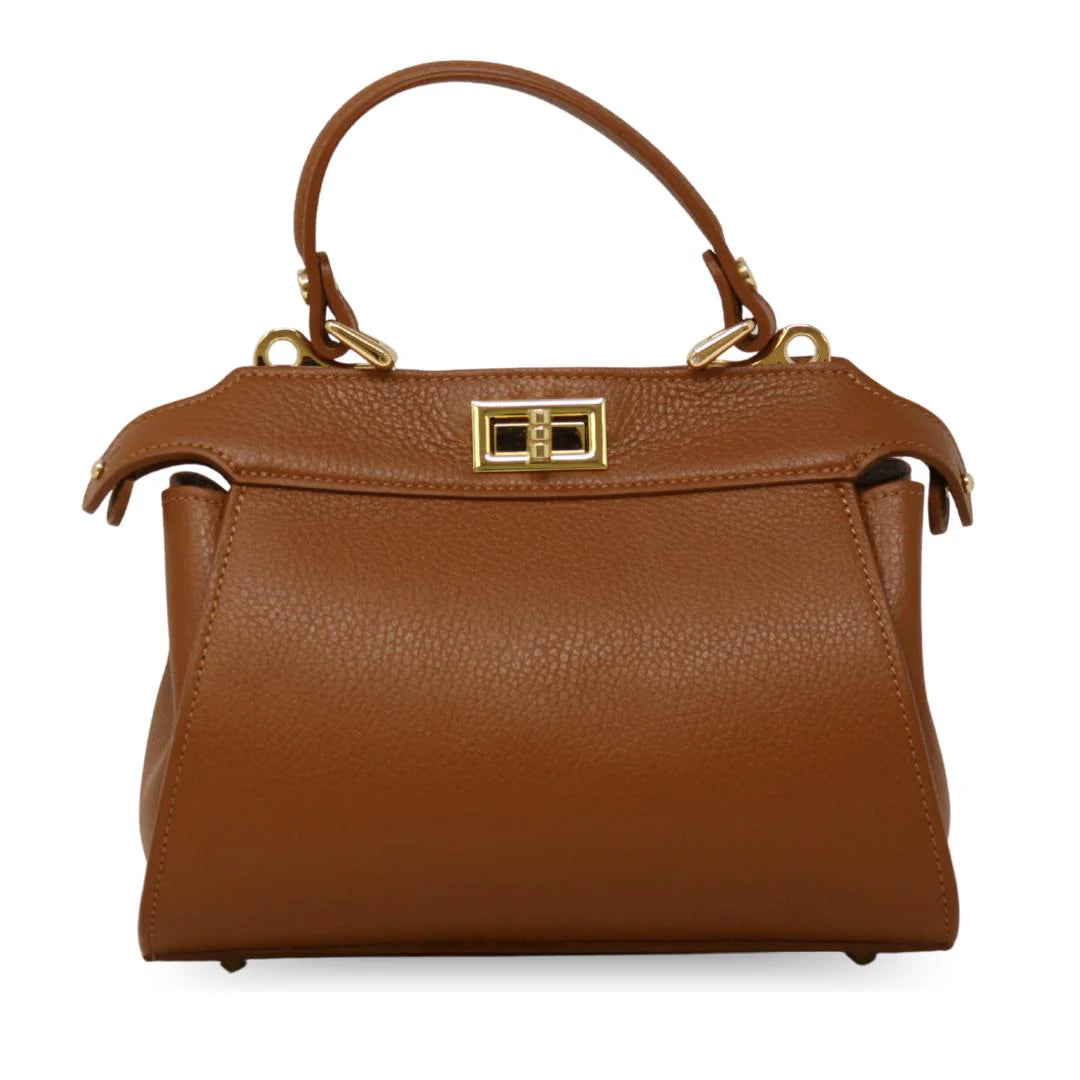 Leather Handle and Crossbody Bag, Assorted Colors