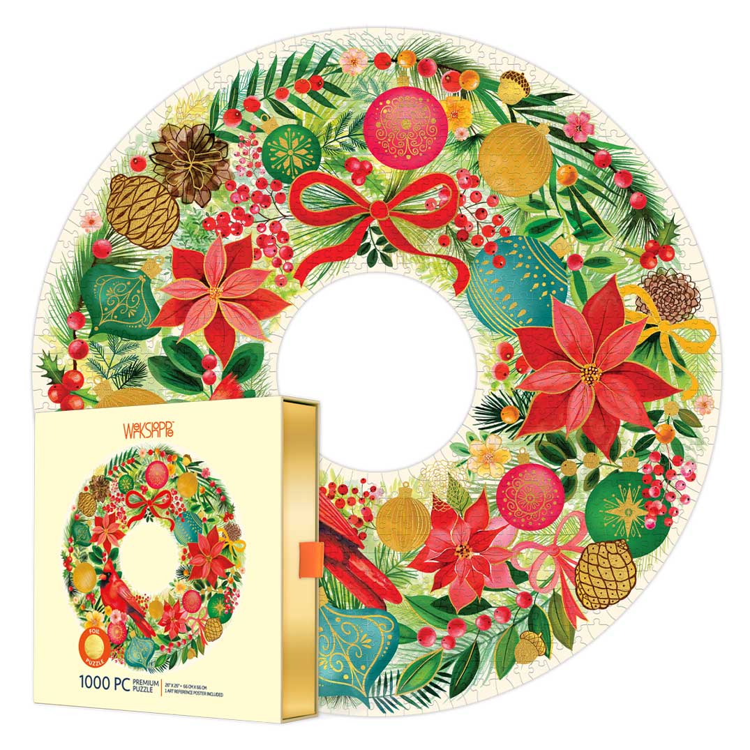 Holiday Wreath 1000 Piece Puzzle