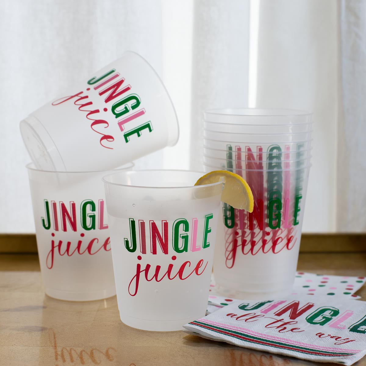 Jingle Juice Party Cups - Set of 10