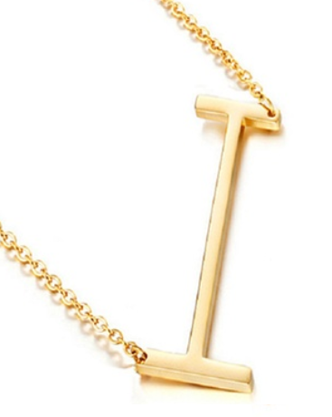 Large 925 Sterling Silver Gold Plated Initial Necklace, Assorted