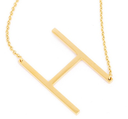 Large 925 Sterling Silver Gold Plated Initial Necklace, Assorted