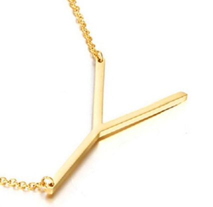 Large 925 Sterling Silver Gold Plated Initial Necklace, Assorted