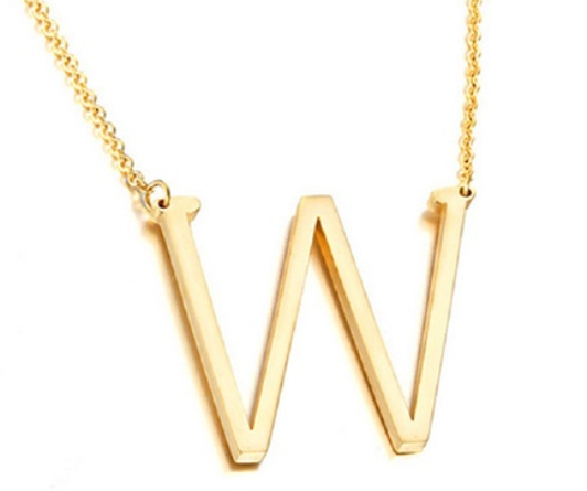 Large 925 Sterling Silver Gold Plated Initial Necklace, Assorted