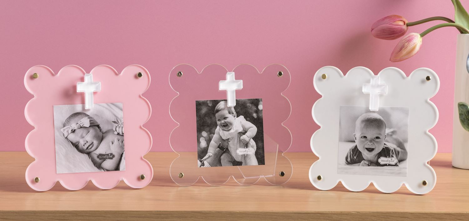 Pink Acrylic Cross Frame