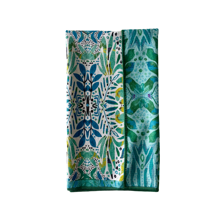 Double Sided Amina Sea Glass Tea Towel