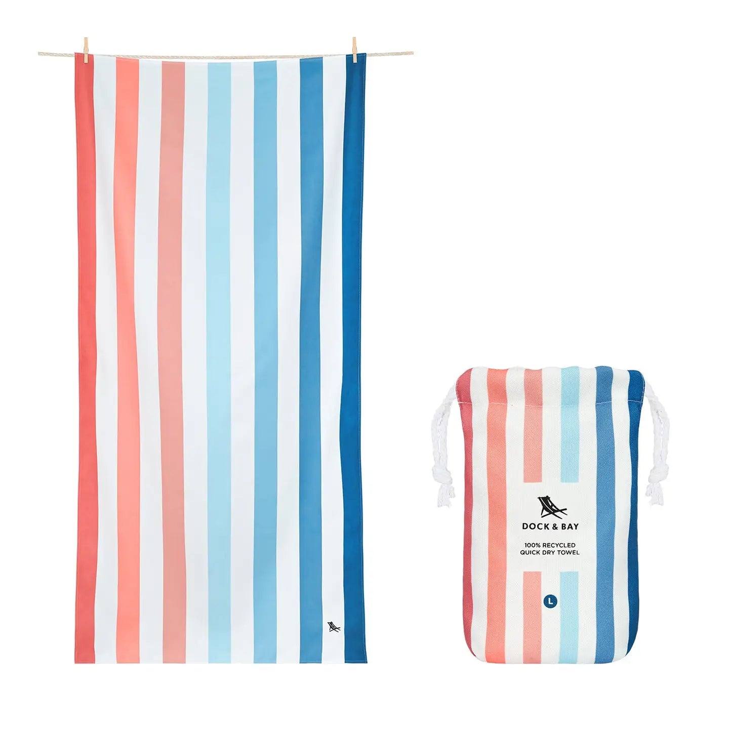 Dock & Bay Large Quick Dry Beach Towel - Mulitcolor, Assorted Colors