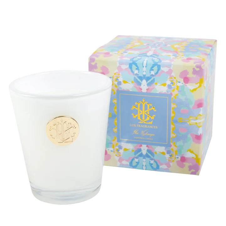 Blue Hydrangea 8oz Designer Candle