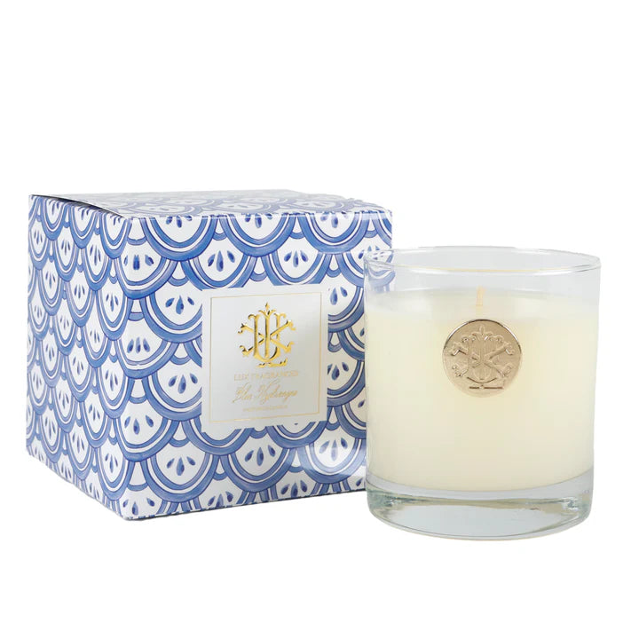 Blue Hydrangea 8oz Blue and White Designer Box
