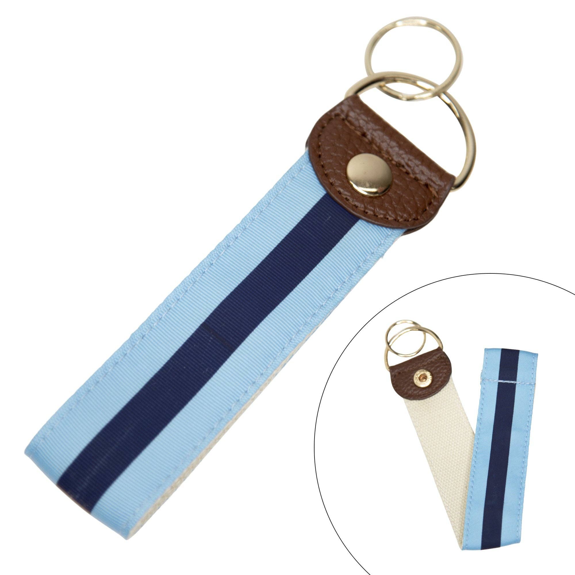 Attach Key With Ribbon Ribbon Snap Key Fobs - Memory Lane Monograms