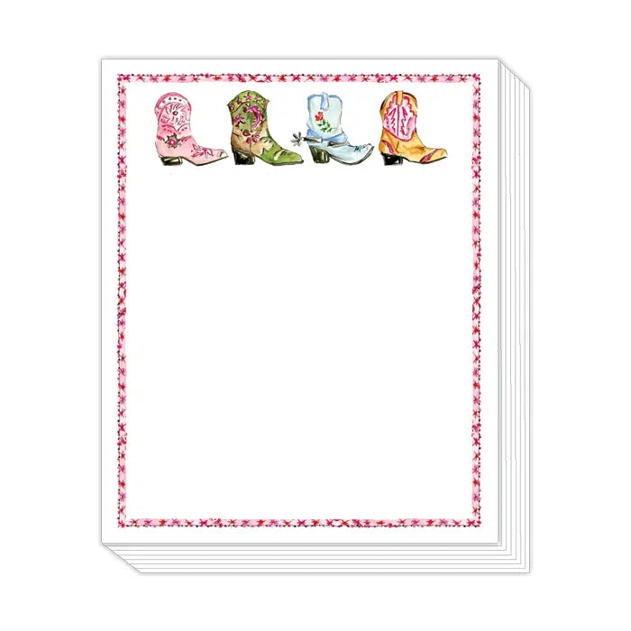 Colorful Boots Short Stack Notepad