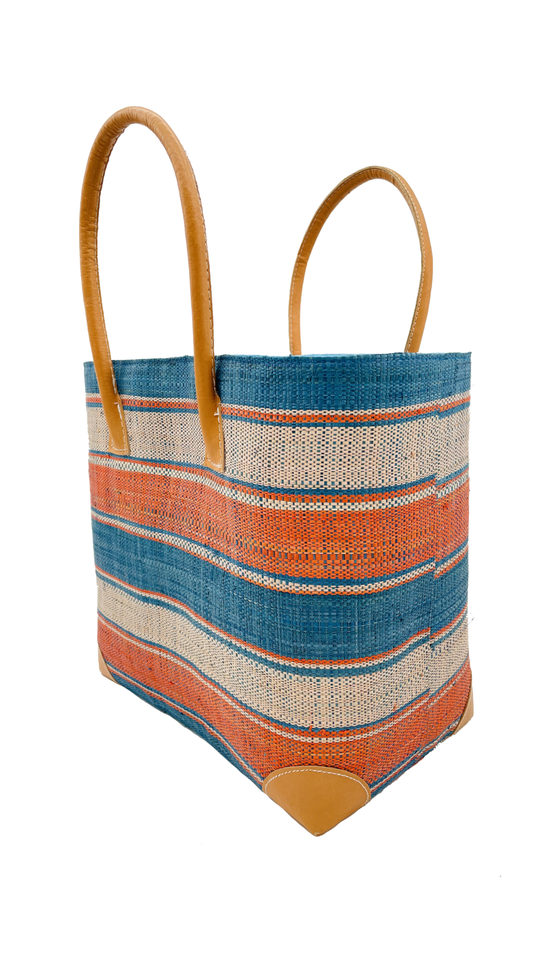 Rayo Stripes Straw Basket Bag