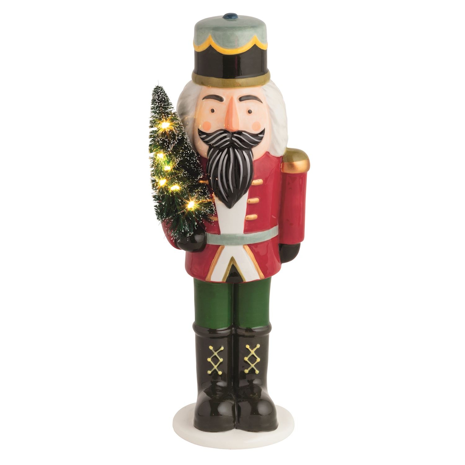 Ceramic LED Nutcracker Sitter, Large