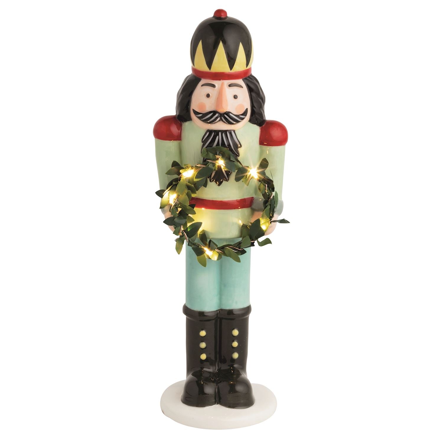 Ceramic LED Nutcracker Sitter, Small