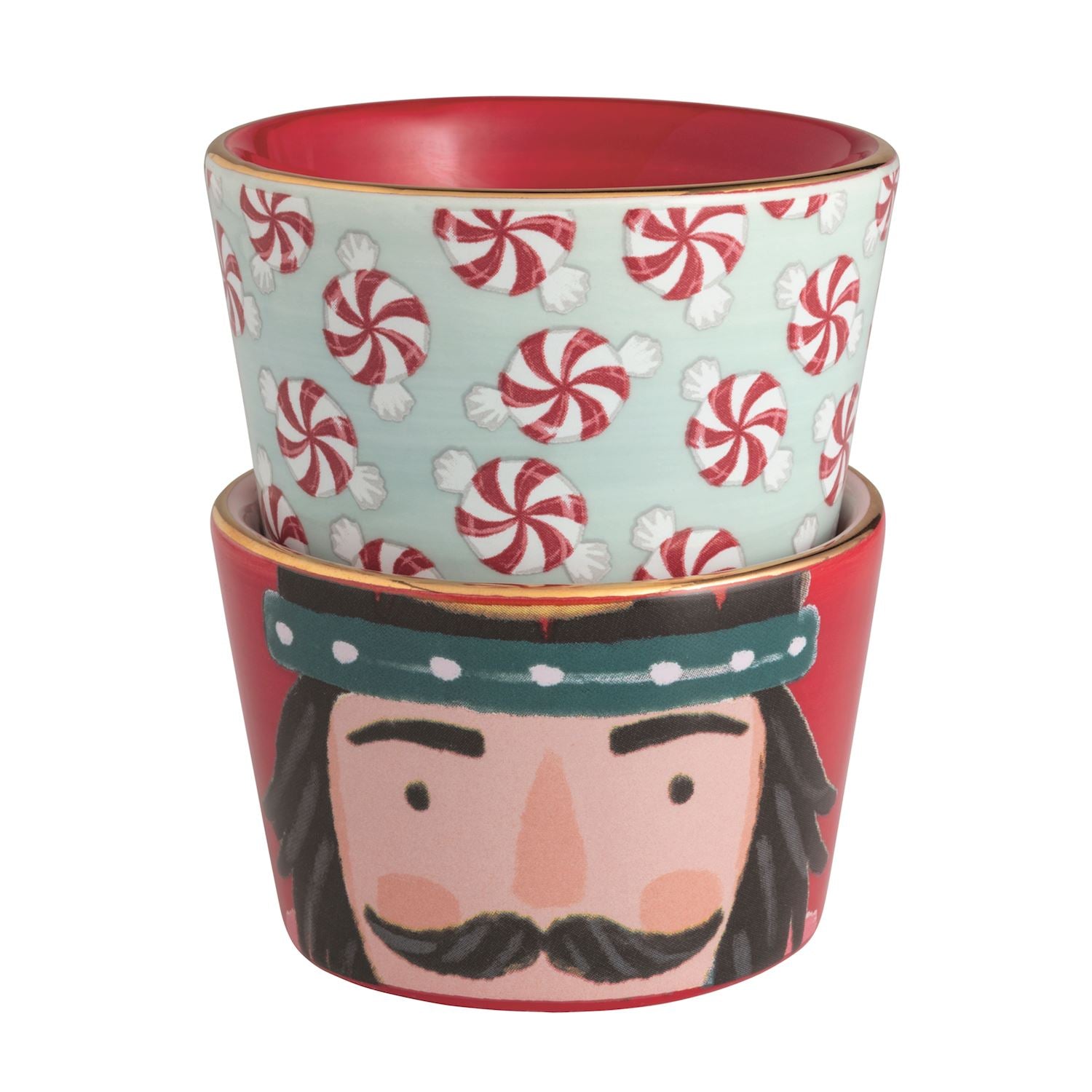 Peppermint Patterned Tidbit Set
