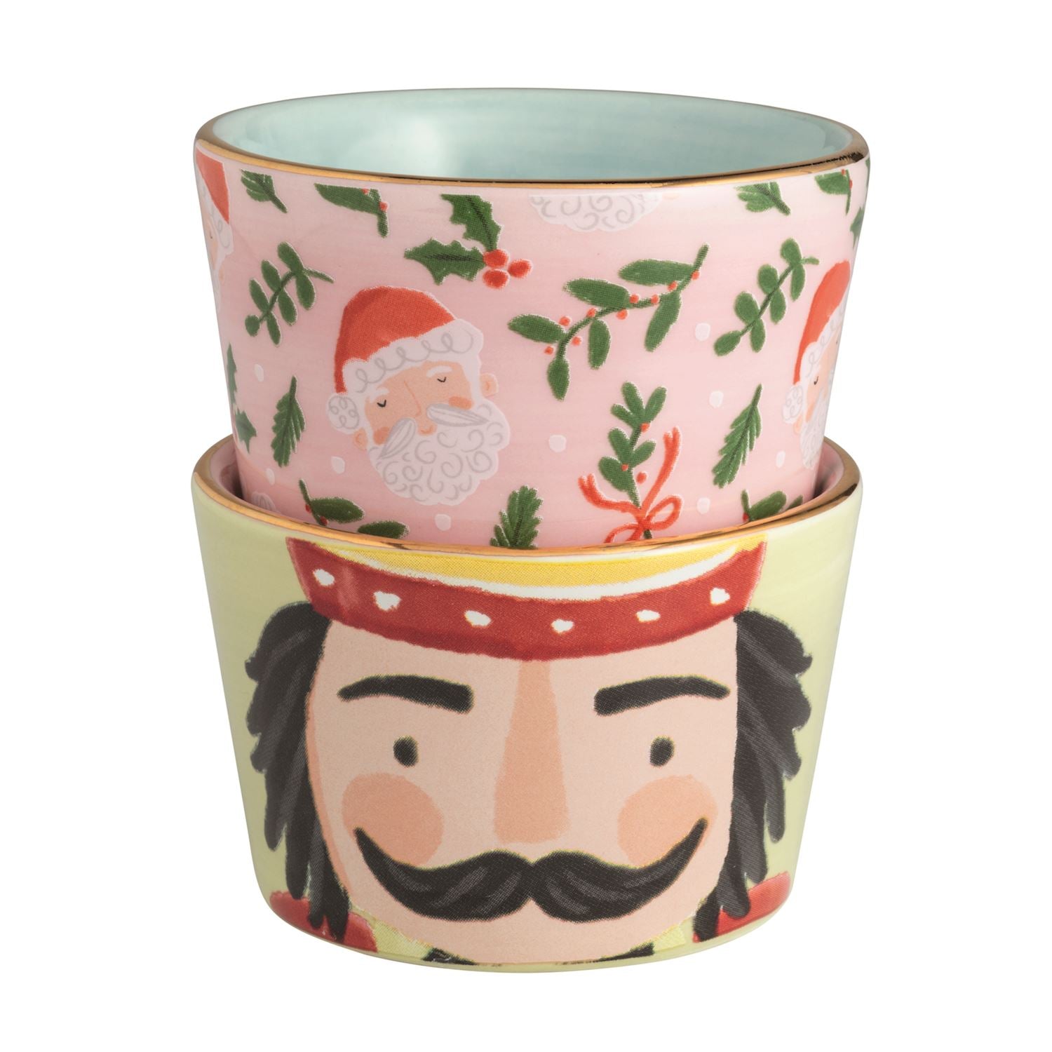Santa Patterned Tidbit Set