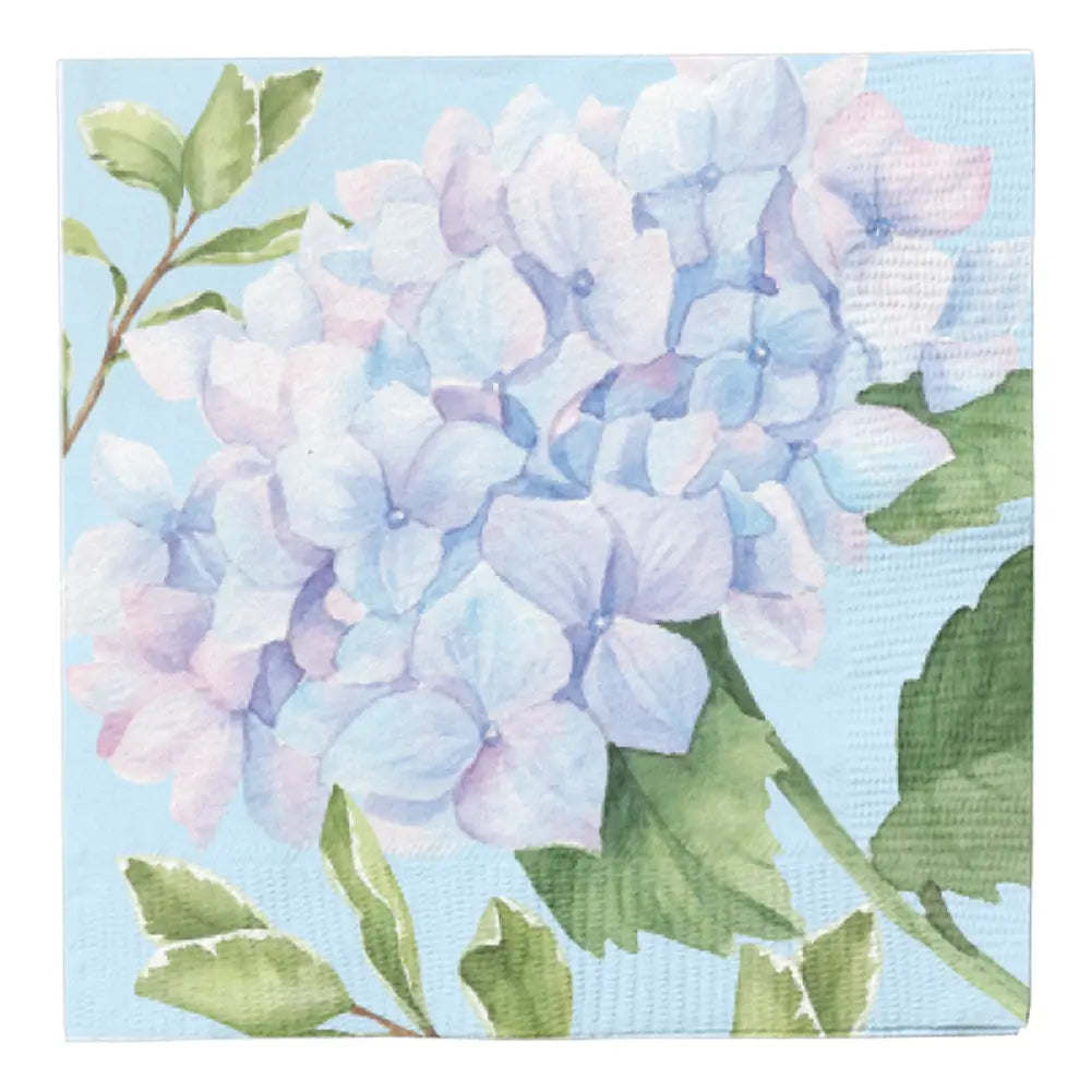 Cocktail Napkin Hydrangea Foil 3 Ply/20pk
