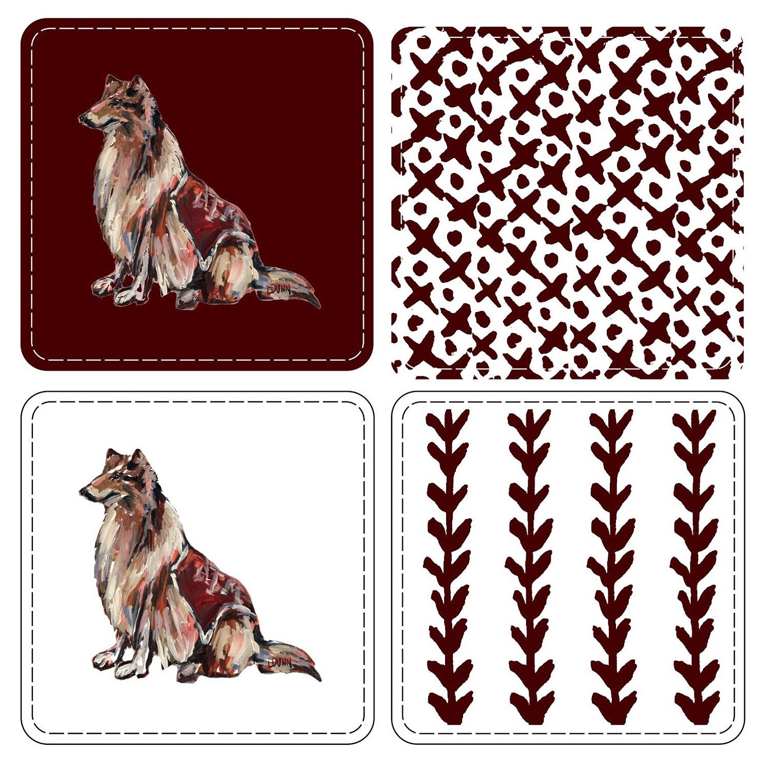 Game Day Reveille Coasters Set/4
