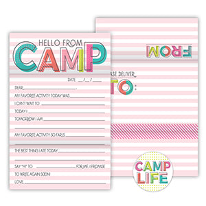 Hello From Camp Fold n Seal Letters, Assorted Colors