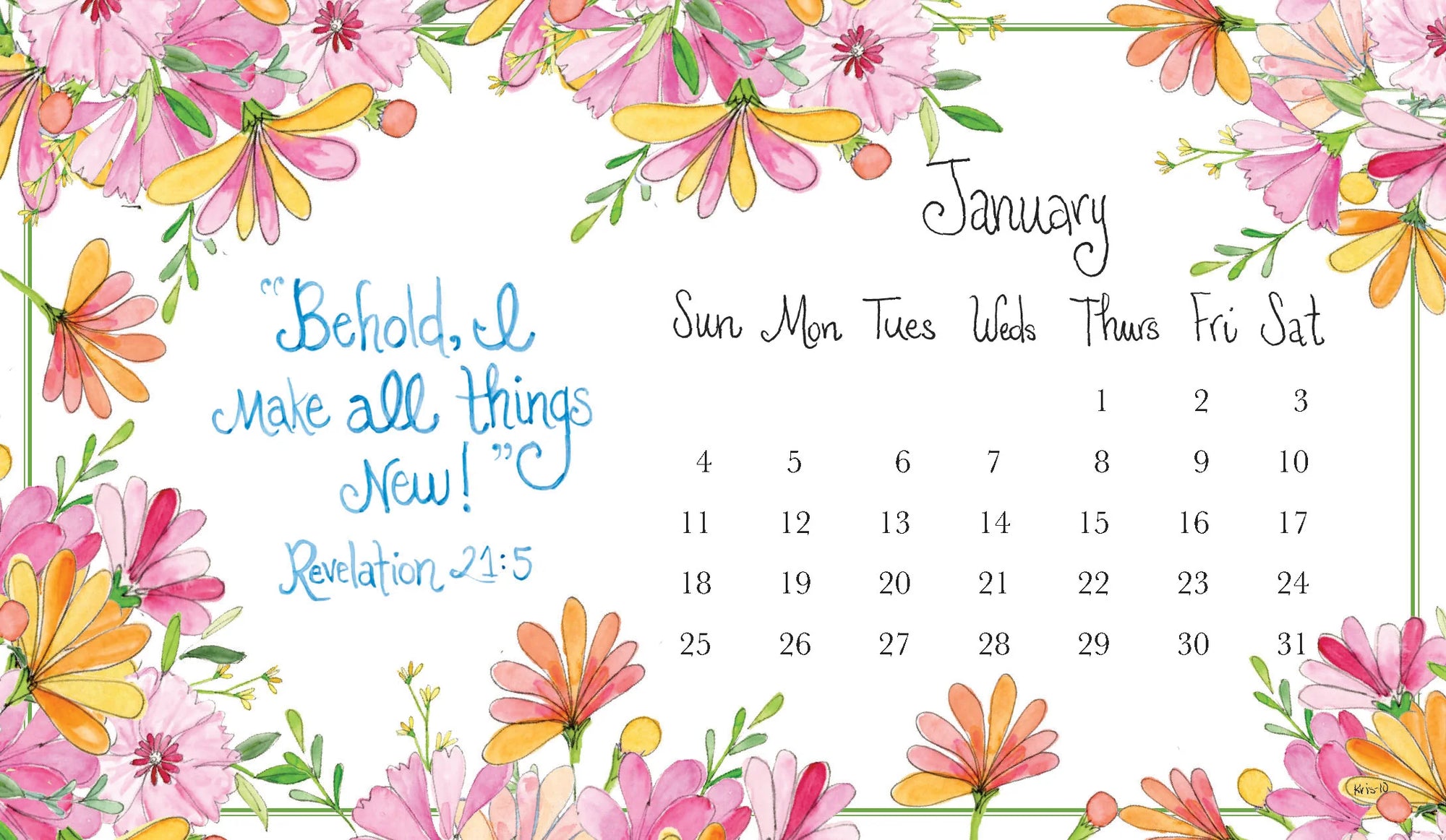 2026 Desk Calendar