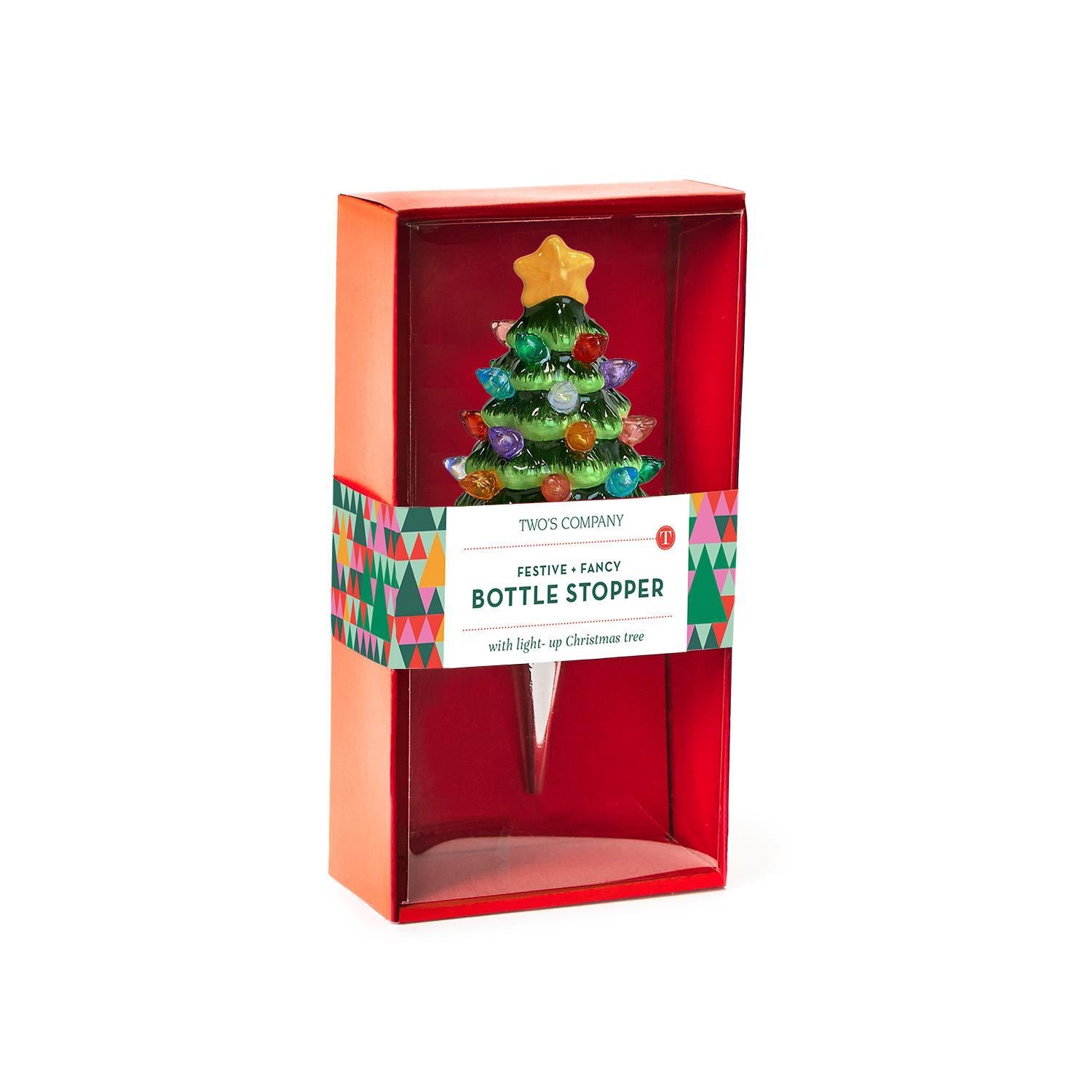 Light-Up LED Tree Bottle Stopper in Gift Box