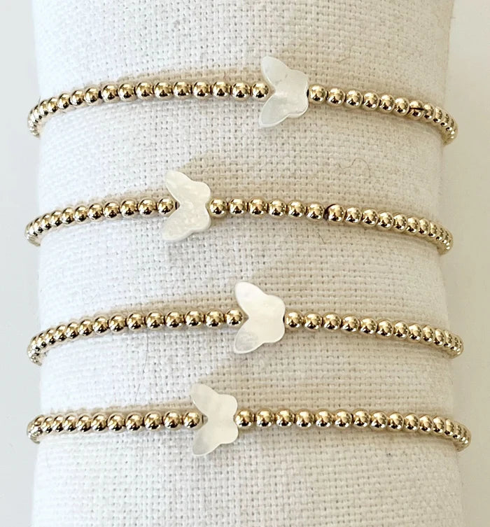 Flutter Gold Bead Bracelet