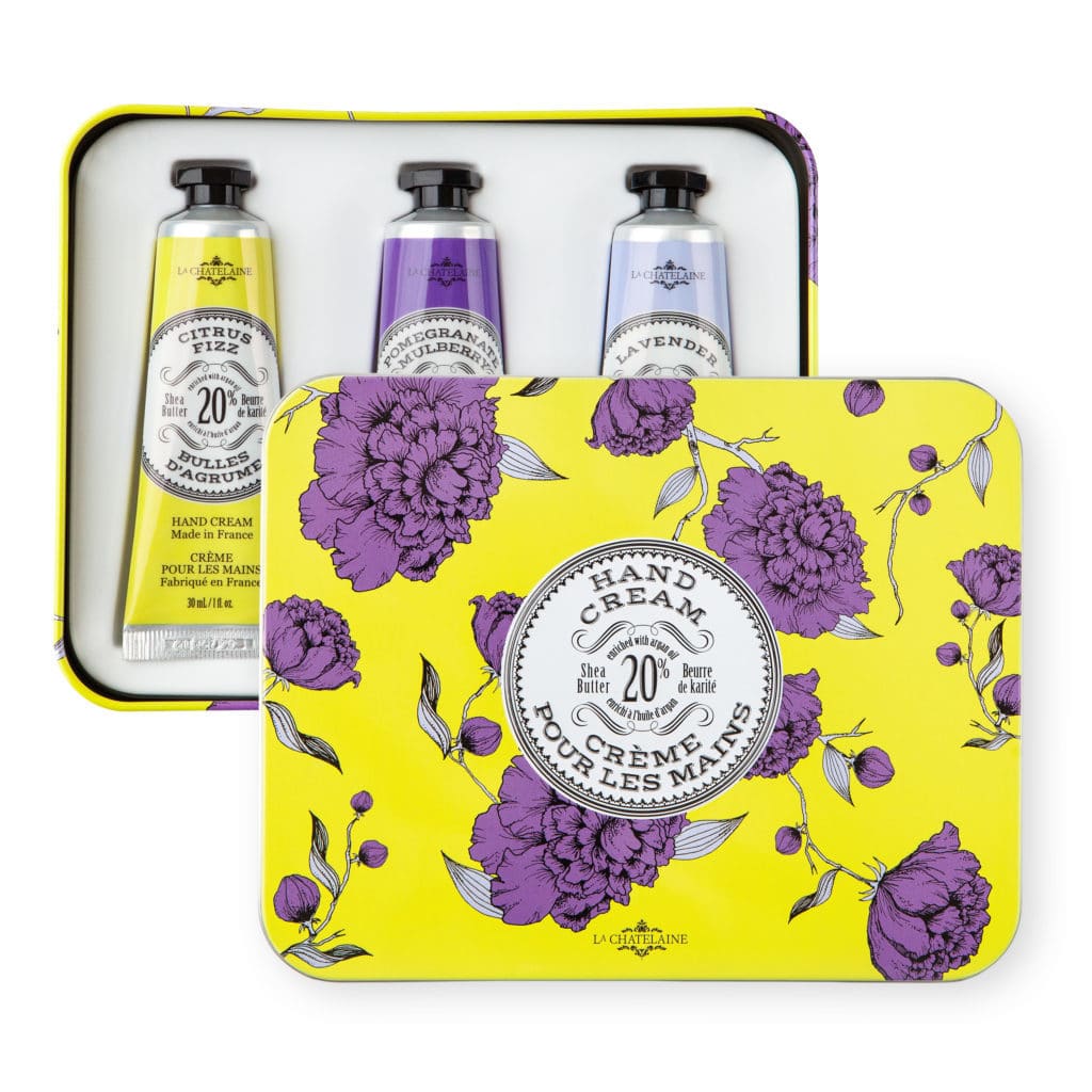 La Chatelaine Hand Cream Trio Tin Gift Set