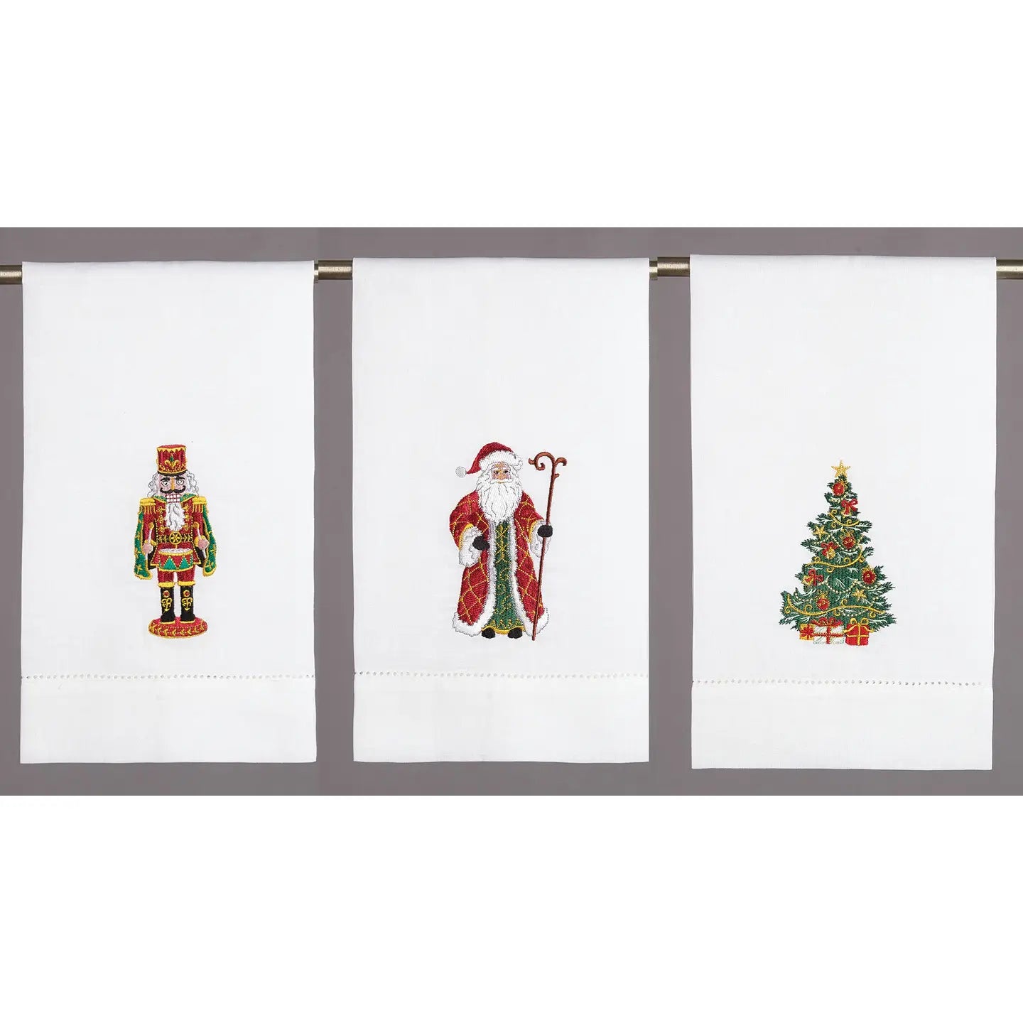 Christmas Nutcracker, Santa & Tree Guest Towel