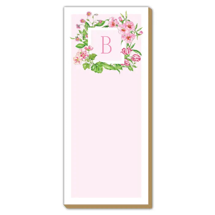 Botanical Monogram Luxe Skinny Pad, Assorted Letters