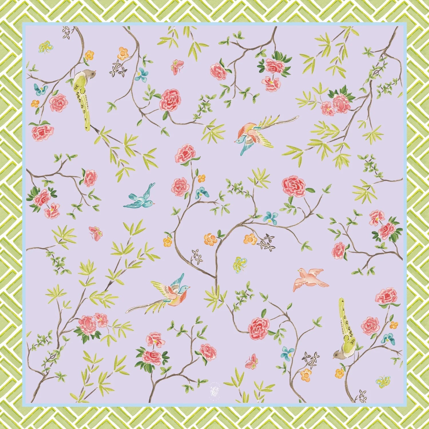 Lavender Chinoiserie Scarf