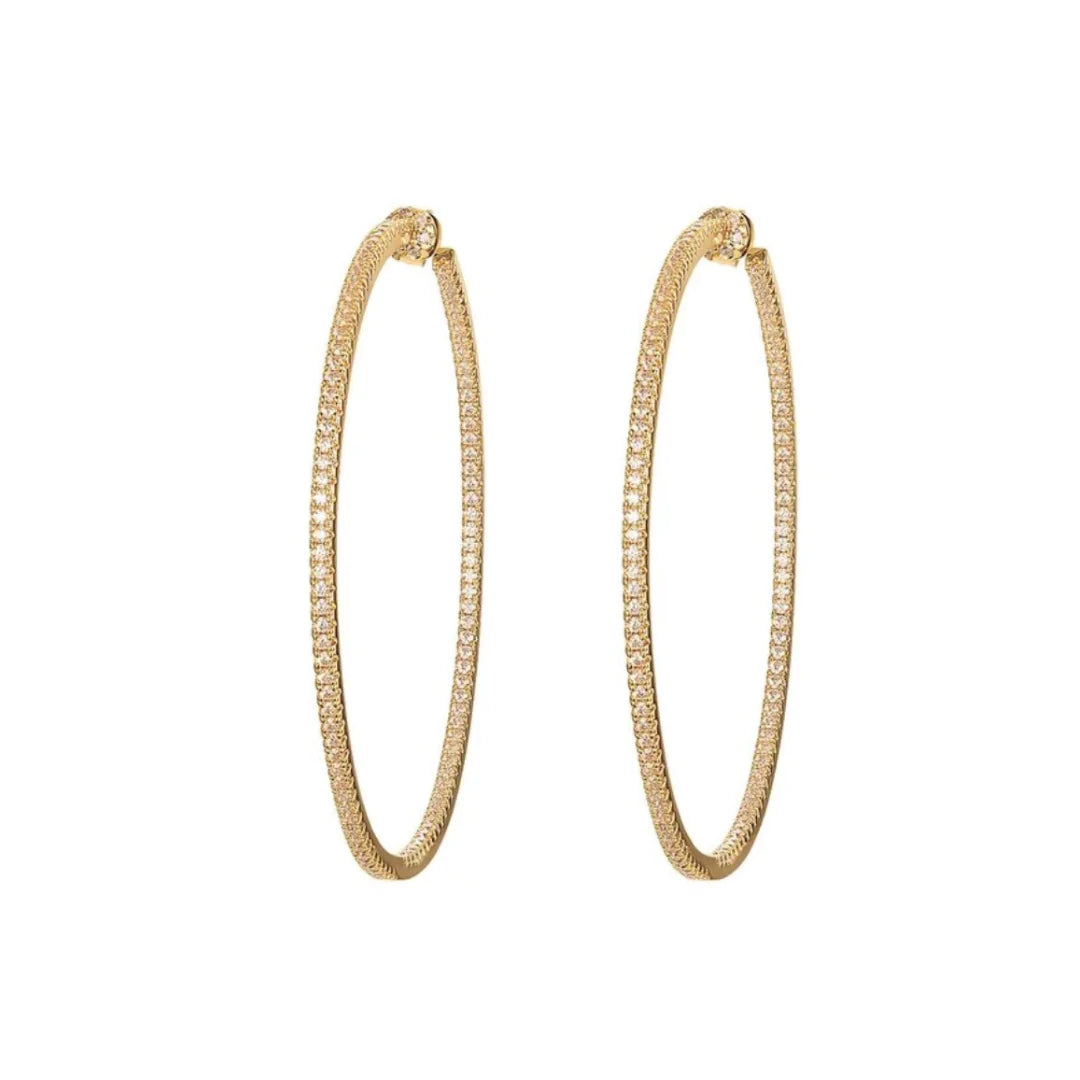 Perfect Pave Hoops