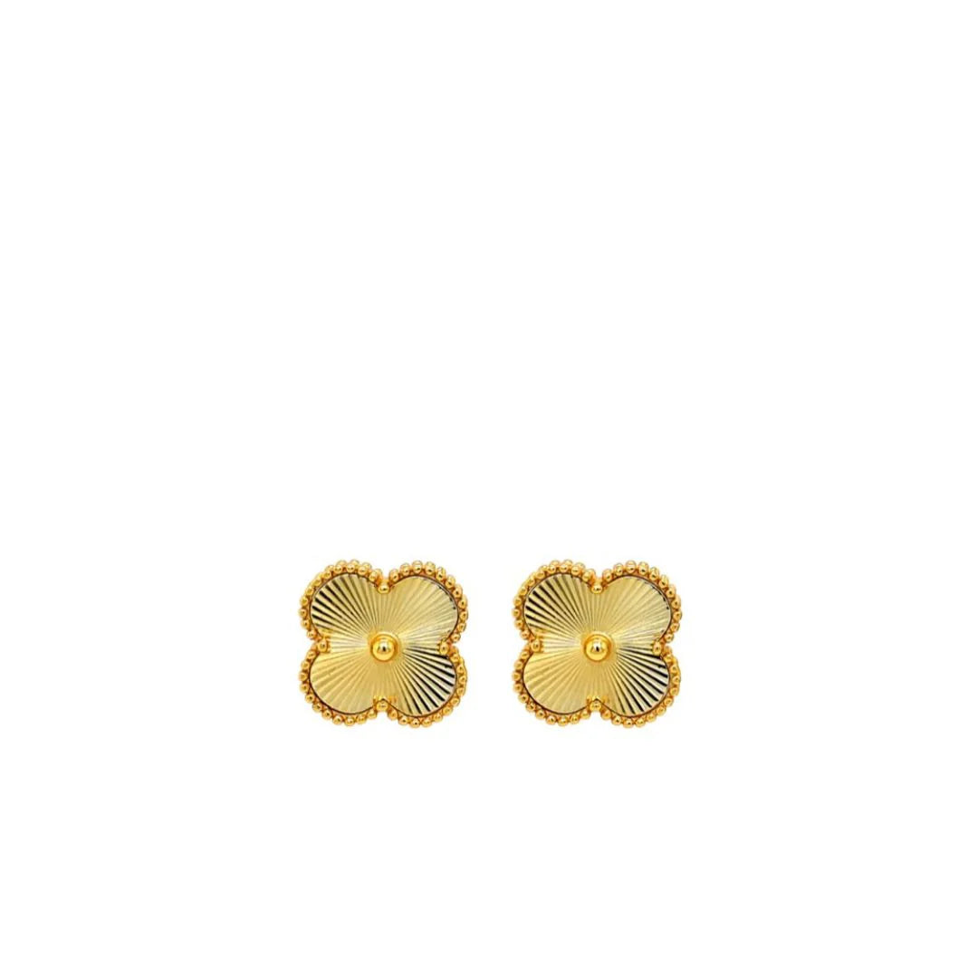 Gold Clover Studs