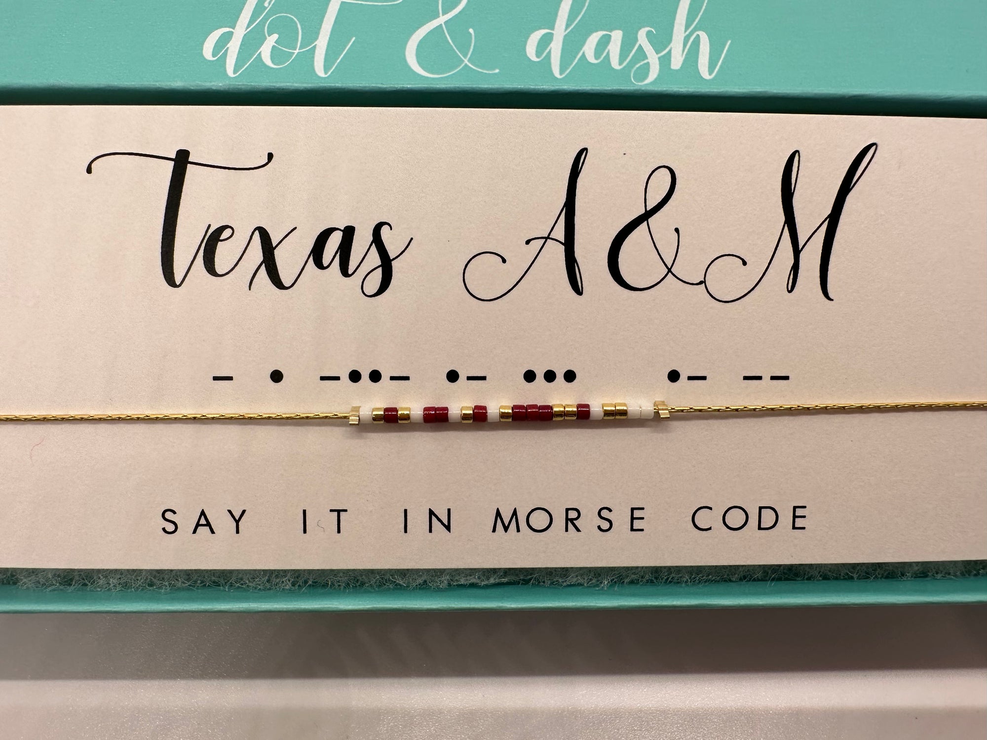 Collegiate Morse Code Necklace, Assorted