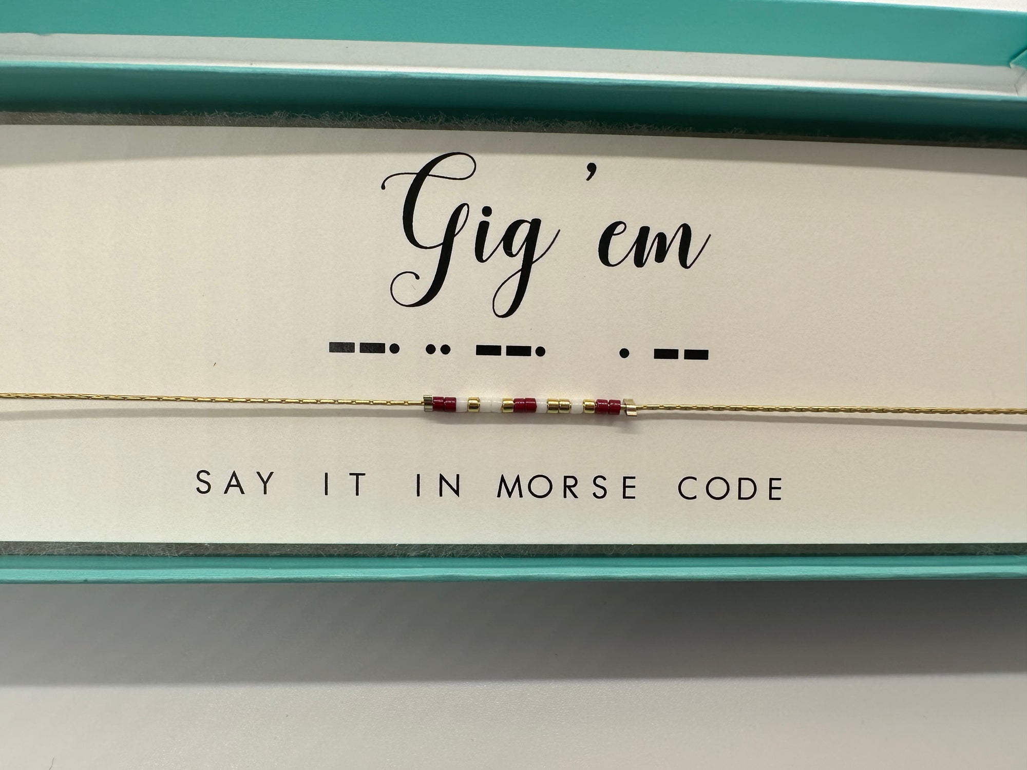 Collegiate Morse Code Necklace, Assorted