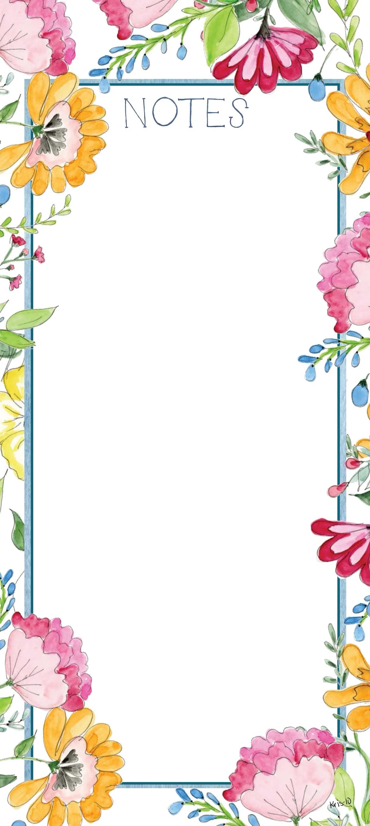 Kris-10's Creations Skinny Notepad, Assorted