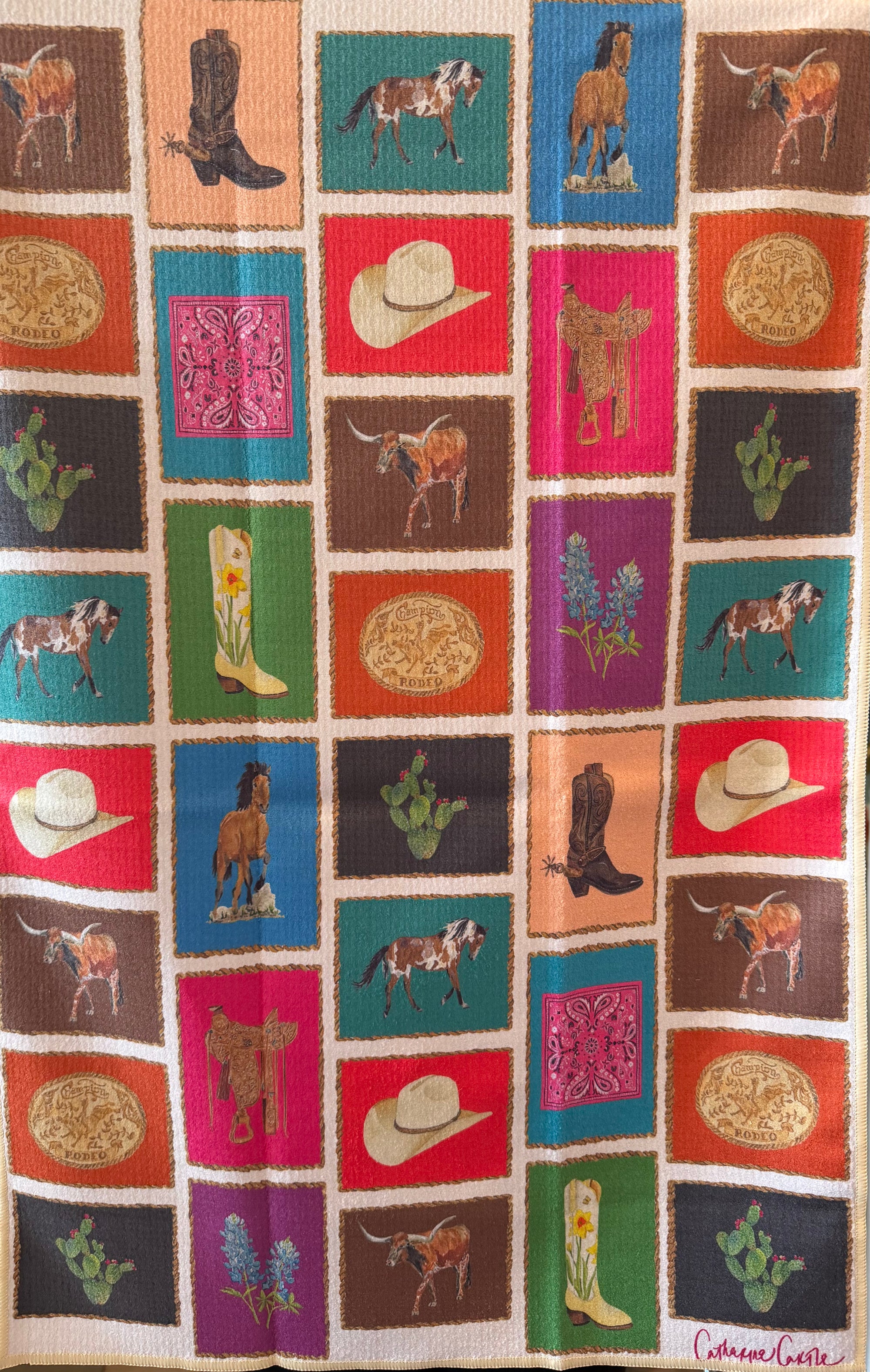 Out West Tea Towel - Double Sided