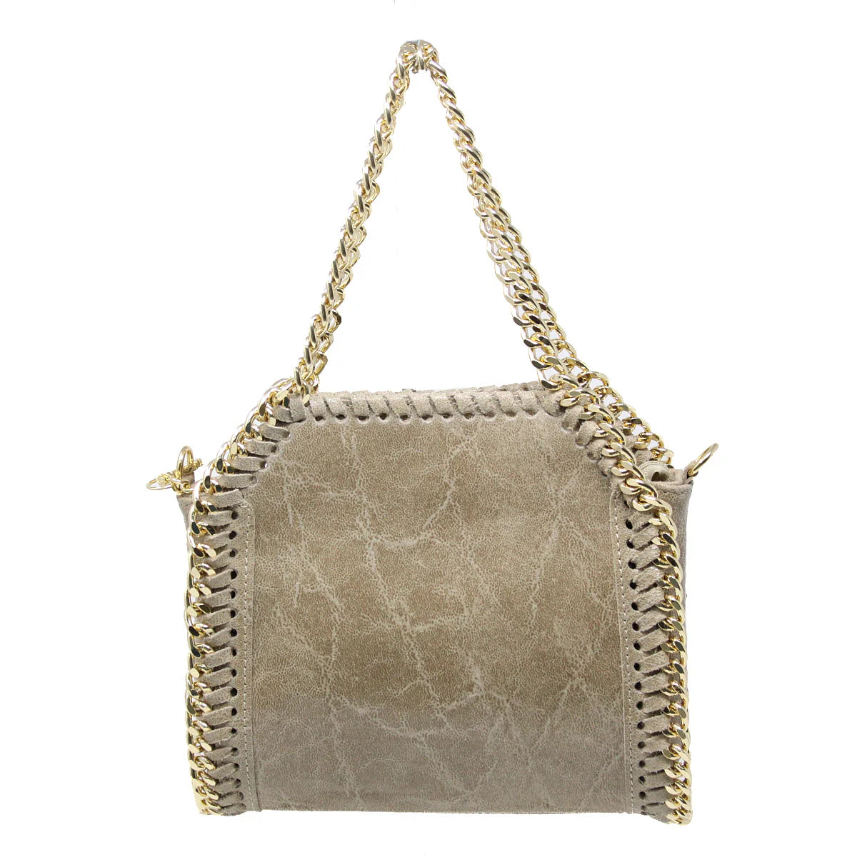 Gold Chain Leather Bag, Assorted Colors
