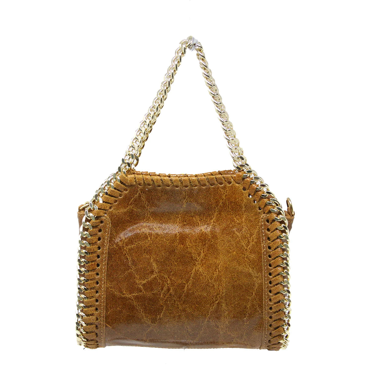Gold Chain Leather Bag, Assorted