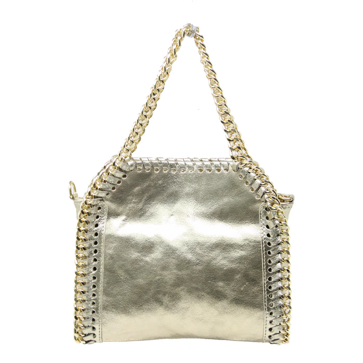 Gold Chain Leather Bag, Assorted Colors