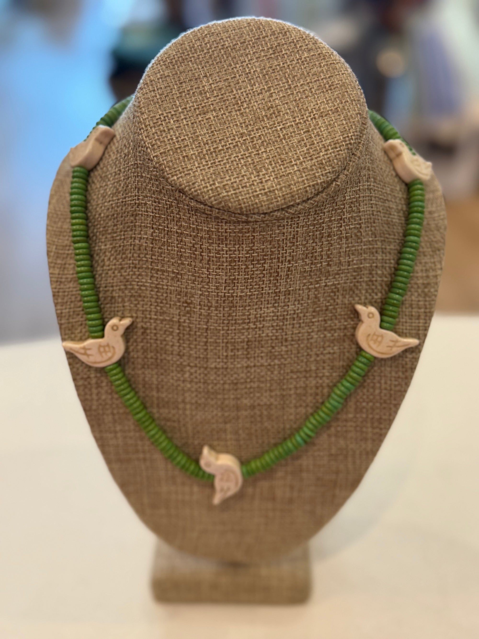 Beaded Bird Necklace, Assorted Colors