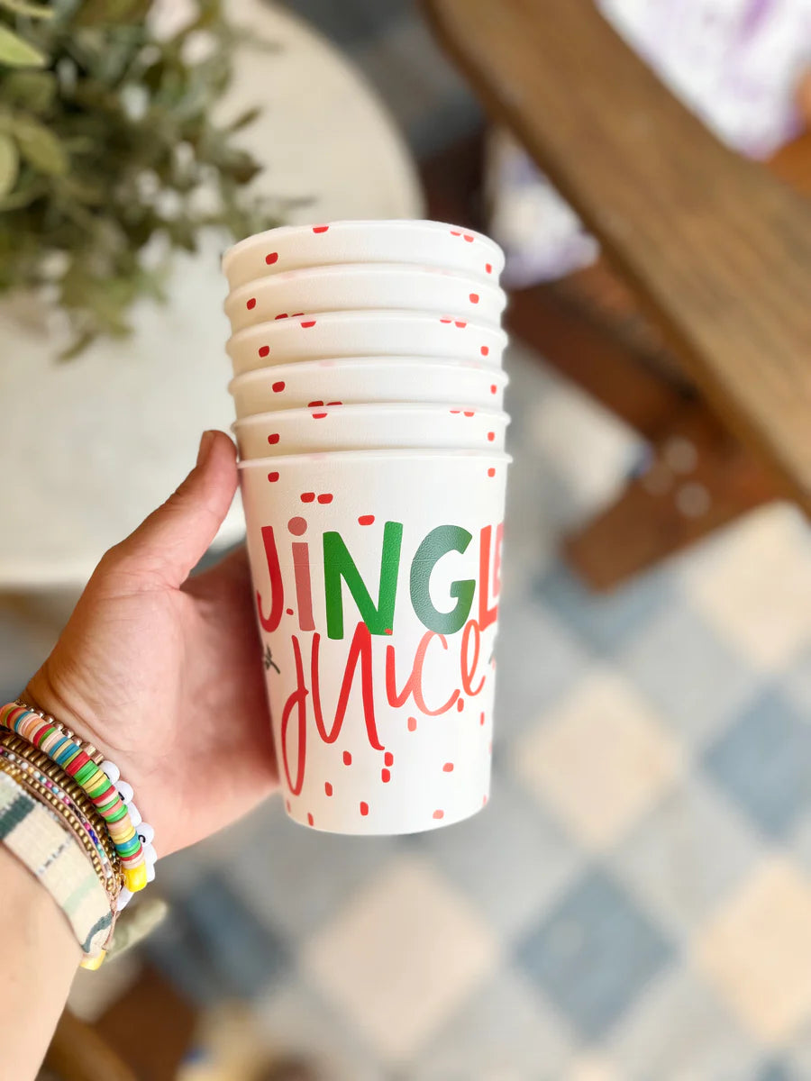 Festive Jingle Juice Reusable Party Cups - Set of 4