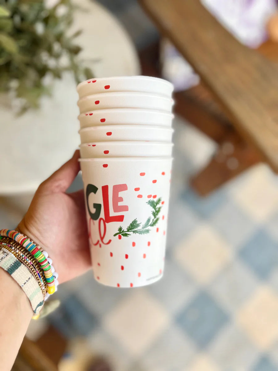 Festive Jingle Juice Reusable Party Cups - Set of 4