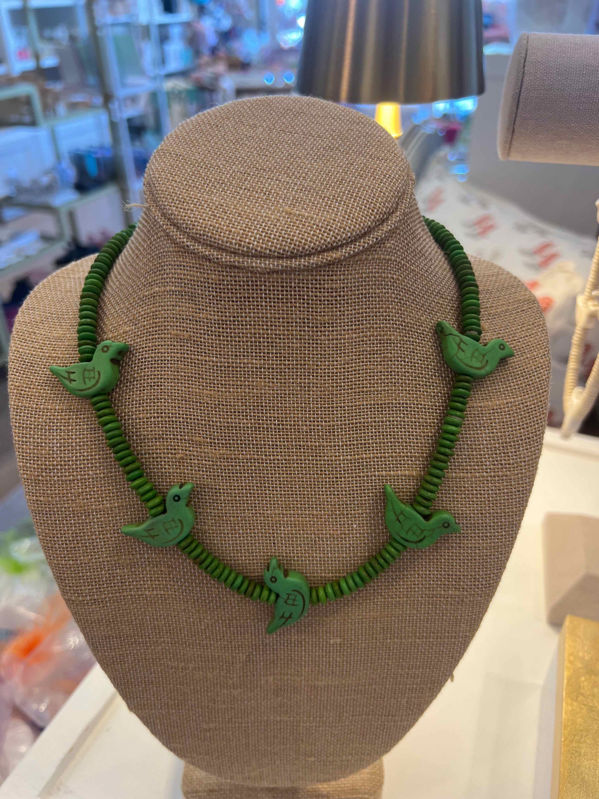Beaded Bird Necklace, Assorted Colors