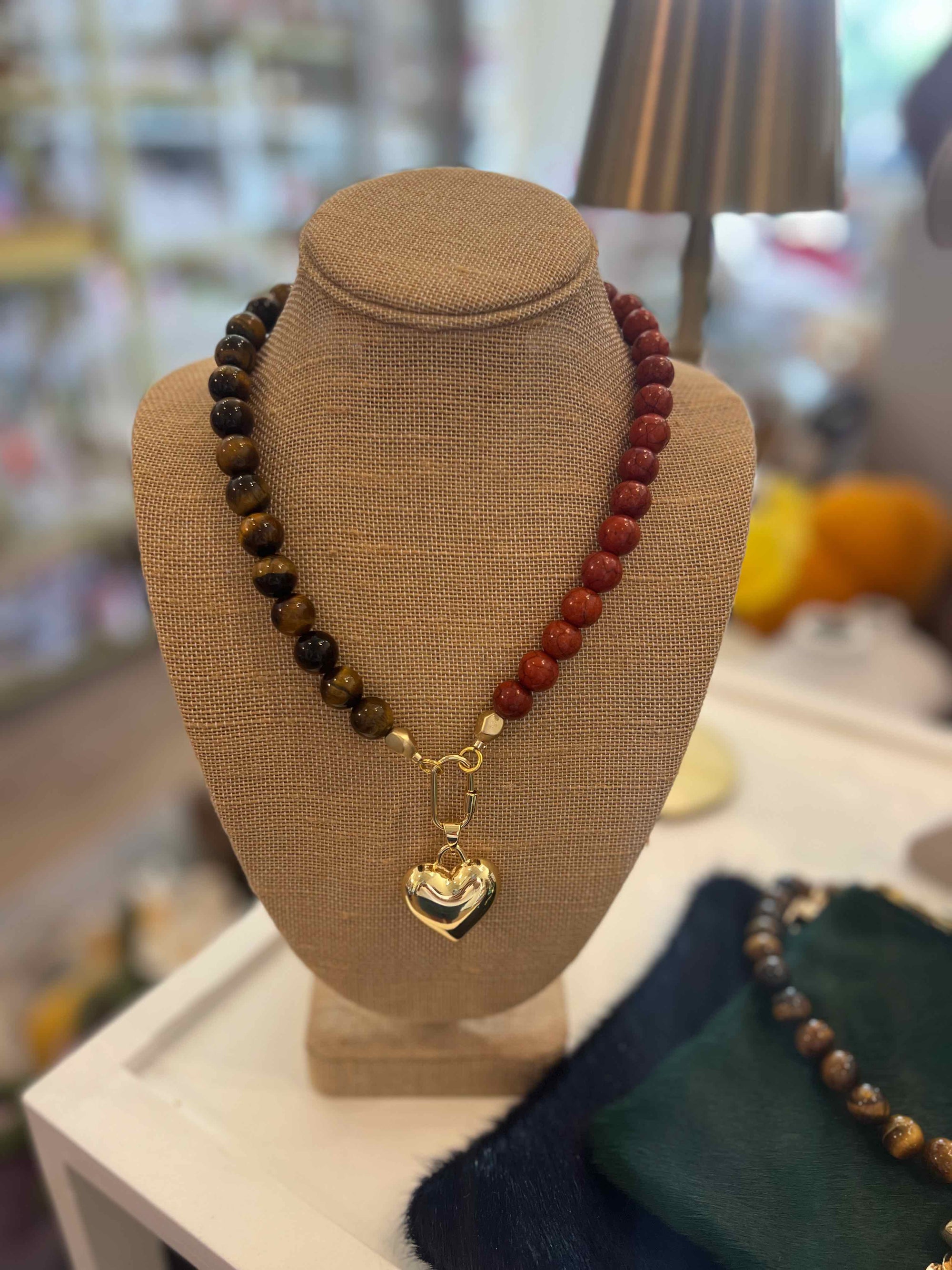 Beaded Bubble Heart Necklaces, Assorted